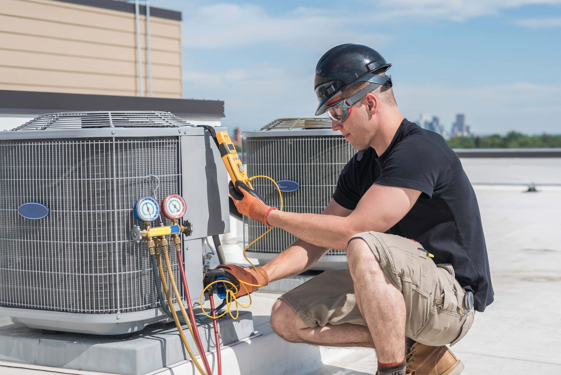 HVAC technician working